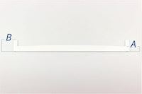 List til glasshylle, Gram kjøl og frys - 6 mm x 488 mm x B:49 mm / A:26 mm (forrest)