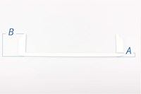 List til glasshylle, Beko kjøl og frys - 7 mm x 451 mm x B:99 mm / A:15 mm