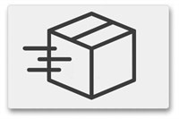 Pakkelabel for retur av pakke