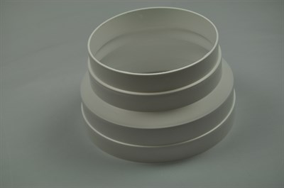 Reduksjonsflens, Universal kjøkkenvifte - 123mm - 156mm (fra 157 - 124 mm)